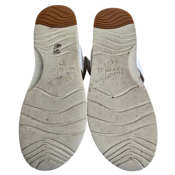 Dansko Cece Sandals Size EU41 US 10.5-11 White Leather Thong Sandal Flipflops - Picture 11 of 13